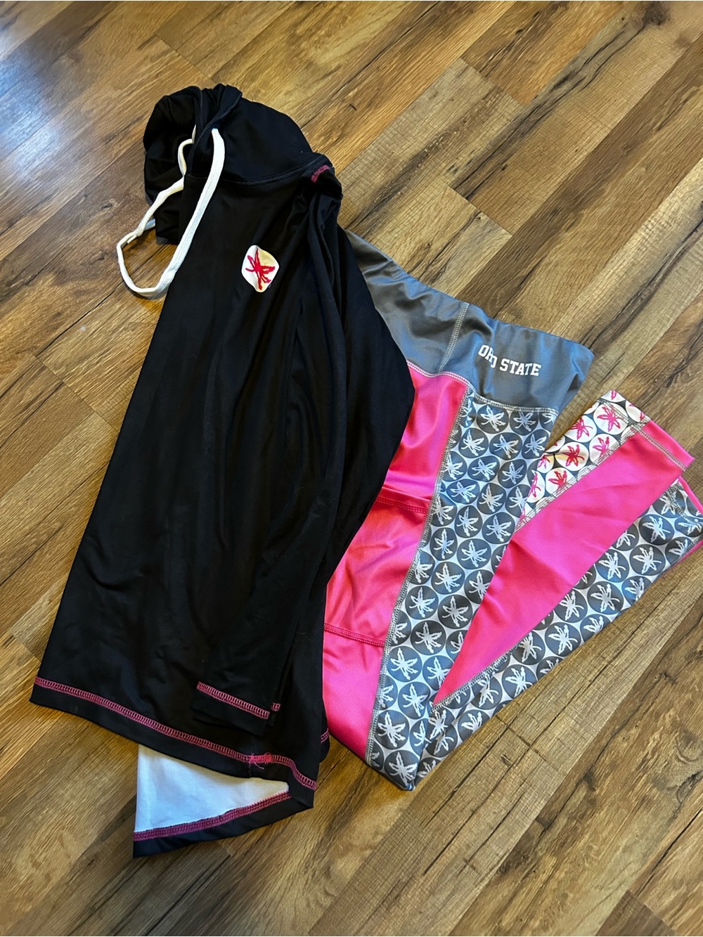 Oh State Women's Black & Pink Performance Leggings